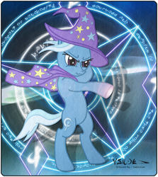 Size: 2065x2318 | Tagged: safe, artist:valorcrow, derpibooru import, trixie, pony, bipedal, high res, solo