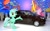 Size: 682x423 | Tagged: safe, derpibooru import, bon bon, lyra heartstrings, pinkie pie, sweetie drops, earth pony, pony, car, hand, scion (car), scion xb, the price is right