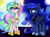 Size: 1024x761 | Tagged: safe, artist:madacon, princess celestia, princess luna, alicorn, pony, crown, female, horn, mare, siblings, sisters