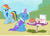 Size: 1194x854 | Tagged: safe, artist:kturtle, derpibooru import, rainbow dash, trixie, pegasus, pony, chik-fil-a