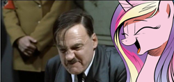 Size: 636x300 | Tagged: safe, princess cadance, human, adolf hitler, cadance laughs at your misery, downfall, exploitable meme, irl, irl human, meme, obligatory pony, photo