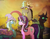 Size: 4145x3221 | Tagged: safe, artist:asika-aida, derpibooru import, discord, starlight glimmer, thorax, trixie, pony, unicorn, to where and back again, absurd resolution, female, group, mare, reformed four