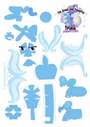 Size: 2479x3499 | Tagged: safe, artist:kna, derpibooru import, trixie, high res, papercraft, template