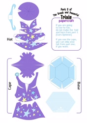 Size: 2479x3499 | Tagged: safe, artist:kna, derpibooru import, trixie, high res, papercraft, template