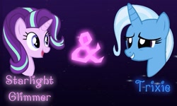 Size: 657x395 | Tagged: safe, artist:cloudninjapony1998, derpibooru import, starlight glimmer, trixie, pony, unicorn, female, mare