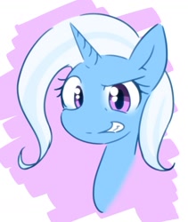 Size: 1233x1461 | Tagged: safe, artist:akainu_pony, derpibooru import, trixie, pony, unicorn, bust, cute, female, mare, portrait, solo