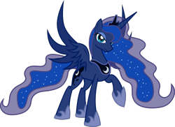 Size: 3910x2843 | Tagged: safe, artist:nemesis360, princess luna, alicorn, pony, looking at you, simple background, solo, transparent background