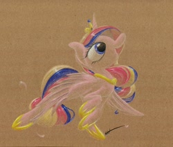 Size: 964x820 | Tagged: safe, artist:getchanoodlewet, princess cadance, alicorn, pony, female, horn, solo, traditional art