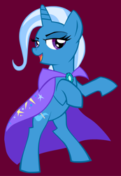 Size: 1280x1850 | Tagged: safe, artist:hotwingforgery, derpibooru import, trixie, pony, unicorn, blue coat, female, horn, mare, solo, two toned mane