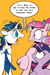 Size: 365x549 | Tagged: safe, princess cadance, shining armor, twilight sparkle, alicorn, pony, unicorn, spoiler:comic, exploitable meme, filly twilight sparkle, meme, screaming armor, star trek