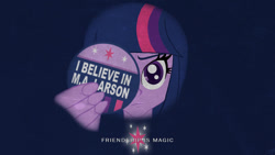 Size: 900x506 | Tagged: dead source, safe, artist:gamebuddy123, twilight sparkle, equestria girls, equestria girls drama, i believe in m.a. larson, i believe in x, meta, parody, poster, the dark knight