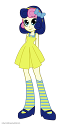 Size: 442x866 | Tagged: safe, artist:robynne, bon bon, sweetie drops, equestria girls, clothes, dress