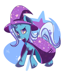 Size: 958x1032 | Tagged: safe, artist:vivifx, derpibooru import, trixie, pony, unicorn, blue coat, female, horn, mare, solo, two toned mane