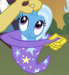 Size: 271x294 | Tagged: safe, derpibooru import, screencap, trixie, pony, unicorn, to where and back again, cropped, trixie's hat