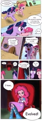 Size: 1240x3508 | Tagged: safe, artist:doublewbrothers, pinkie pie, twilight sparkle, equestria girls, too many pinkie pies, clone, comic, comic sans, dialogue, funny, funny as hell