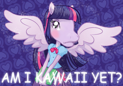 Size: 373x261 | Tagged: safe, edit, twilight sparkle, equestria girls, comic sans, cute, hoers, horseface