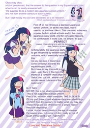 Size: 620x877 | Tagged: safe, artist:kibate, twilight sparkle, equestria girls, anime, clothes, derp, equestria girls drama, equestria girls prototype, humanized, love and tolerance, sailor uniform, school uniform, text