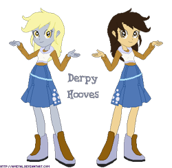 Size: 386x379 | Tagged: safe, artist:ameyal, derpy hooves, equestria girls, clothes, humanized, natural hair color, simple background, skirt, solo, transparent background, underp