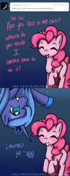 Size: 640x1600 | Tagged: safe, artist:ambunny, pinkie pie, princess luna, alicorn, earth pony, pony, ask, ask-princessluna, comic, s1 luna, tumblr