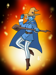 Size: 2448x3264 | Tagged: safe, artist:mangameister, derpibooru import, trixie, equestria girls, black mage, final fantasy, solo, staff