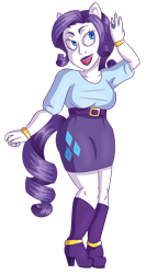 Size: 1019x1920 | Tagged: safe, artist:littleliesel, rarity, equestria girls, clothes, female, purple hair, solo, white skin