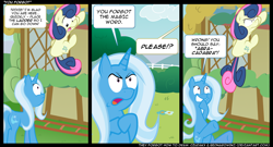 Size: 1900x1024 | Tagged: safe, derpibooru import, bon bon, sweetie drops, trixie, comic