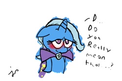 Size: 720x480 | Tagged: safe, artist:spongesquirrel44, derpibooru import, trixie, pony, unicorn, blushing, female, mare, solo