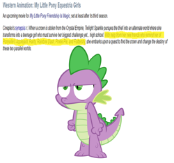 Size: 1600x1500 | Tagged: safe, spike, dragon, equestria girls, male, tv tropes, unamused