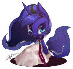 Size: 3152x2944 | Tagged: source needed, useless source url, safe, artist:jggjqm522, princess luna, alicorn, pony, clothes, hanbok, solo