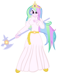 Size: 500x606 | Tagged: safe, artist:furiosthestral, princess celestia, equestria girls, humanized, solo