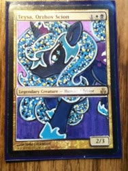 Size: 720x960 | Tagged: artist needed, safe, princess luna, alicorn, pony, alter, altered, magic the gathering, orzhov syndicate, solo, teysa, trading card, traditional art