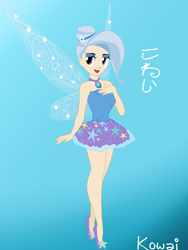 Size: 3000x4000 | Tagged: safe, artist:the-epicteer, derpibooru import, trixie, disney, fairy, fairyized, humanized, japanese, parody, tinkerbell, translated in the comments