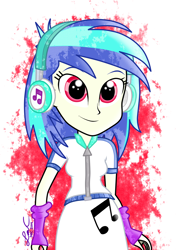 Size: 1054x1500 | Tagged: safe, artist:lisan1997, dj pon-3, vinyl scratch, equestria girls, headphones, solo