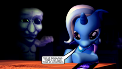 Size: 900x506 | Tagged: safe, artist:illu-mint, derpibooru import, trixie, 3d, ao-oni