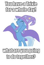 Size: 572x840 | Tagged: safe, derpibooru import, trixie, image macro, meme, meta, trixie yells at everything