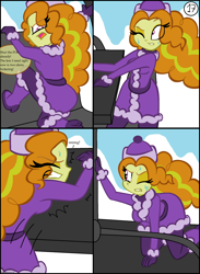 Size: 1476x2016 | Tagged: safe, artist:queentigrel, adagio dazzle, equestria girls, a dazzling winter, comic, ski lift, winter