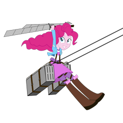 Size: 4000x4000 | Tagged: safe, artist:amante56, pinkie pie, equestria girls, attack on titan, crossover, solo