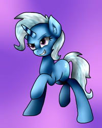 Size: 1600x2000 | Tagged: safe, artist:sketchthebluepegasus, derpibooru import, trixie, pony, unicorn, raised hoof, smile grin, solo