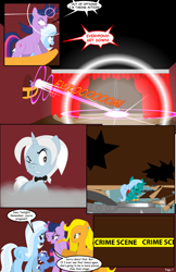 Size: 792x1224 | Tagged: safe, artist:dekomaru, derpibooru import, trixie, twilight sparkle, oc, oc:hazel lulamoon, oc:iniduoh, oc:nebula, pony, unicorn, comic:the greatest gift, comic, female, male, mare, pregnant, stallion, what happens in haygas