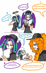 Size: 720x1149 | Tagged: safe, artist:miracle32, adagio dazzle, aria blaze, sonata dusk, equestria girls, rainbow rocks, comic, engrish, taco, the dazzlings