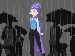 Size: 633x470 | Tagged: safe, artist:drewdini, derpibooru import, trixie, human, clothes, female, humanized, pixel art, rain