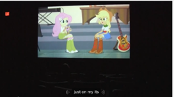 Size: 1283x717 | Tagged: safe, screencap, applejack, fluttershy, equestria girls, rainbow rocks, meme, youtube caption