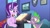 Size: 1100x618 | Tagged: safe, derpibooru import, screencap, spike, starlight glimmer, trixie, dragon, pony, unicorn, every little thing she does, sitting, starlight's room