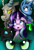 Size: 1300x1900 | Tagged: safe, artist:jack-pie, derpibooru import, discord, queen chrysalis, starlight glimmer, thorax, trixie, changeling, changeling queen, pony, unicorn, to where and back again, blushing, eye, eyes, group, looking back, open mouth, reformed four, trixie's cape