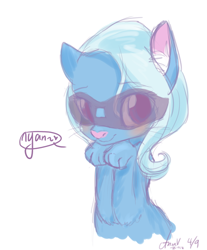 Size: 500x605 | Tagged: safe, artist:lovelacemodblog, derpibooru import, trixie, cat, catified, cute, dialogue, diatrixes, solo, species swap, the kawaii and desu trixie