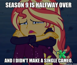 Size: 600x512 | Tagged: safe, edit, edited screencap, screencap, sunset shimmer, better together, equestria girls, sunset's backstage pass!, blatant lies, cropped, crying, end of ponies, sad, solo, sunsad shimmer, the end of equestria girls