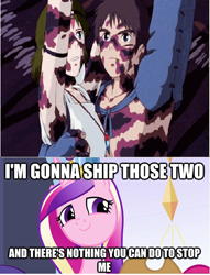 Size: 460x602 | Tagged: safe, princess cadance, alicorn, pony, 14th century, ashitaka, cadance ships, exploitable meme, image macro, japan, meme, middle ages, princess mononoke, san