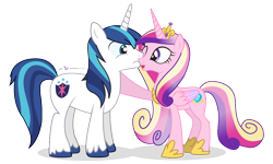 Size: 1000x600 | Tagged: safe, artist:dm29, princess cadance, shining armor, alicorn, pony, unicorn, duo, raspberry, simple background, transparent background