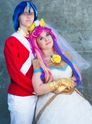 Size: 1482x2000 | Tagged: safe, artist:sadie-kun, princess cadance, shining armor, human, cosplay, irl, irl human, photo