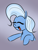 Size: 300x400 | Tagged: safe, artist:james, trixie, pony, unicorn, blue coat, female, horn, mare, pointing, solo, two toned mane